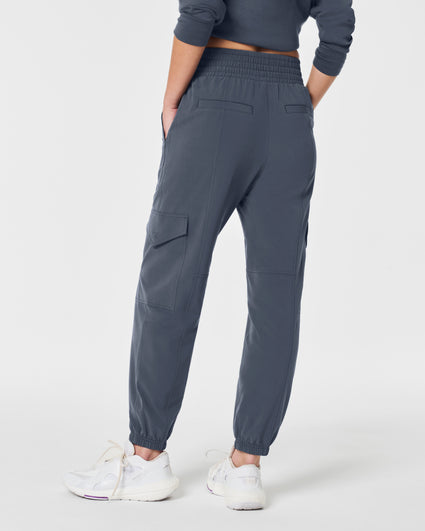SPANX Women's Washed Black Stretch Twill Jogger Pants S (RETAIL $128)