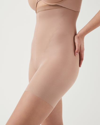 Spanx Womens Footless Higher Power Capri Nude Sheer Plus Size G