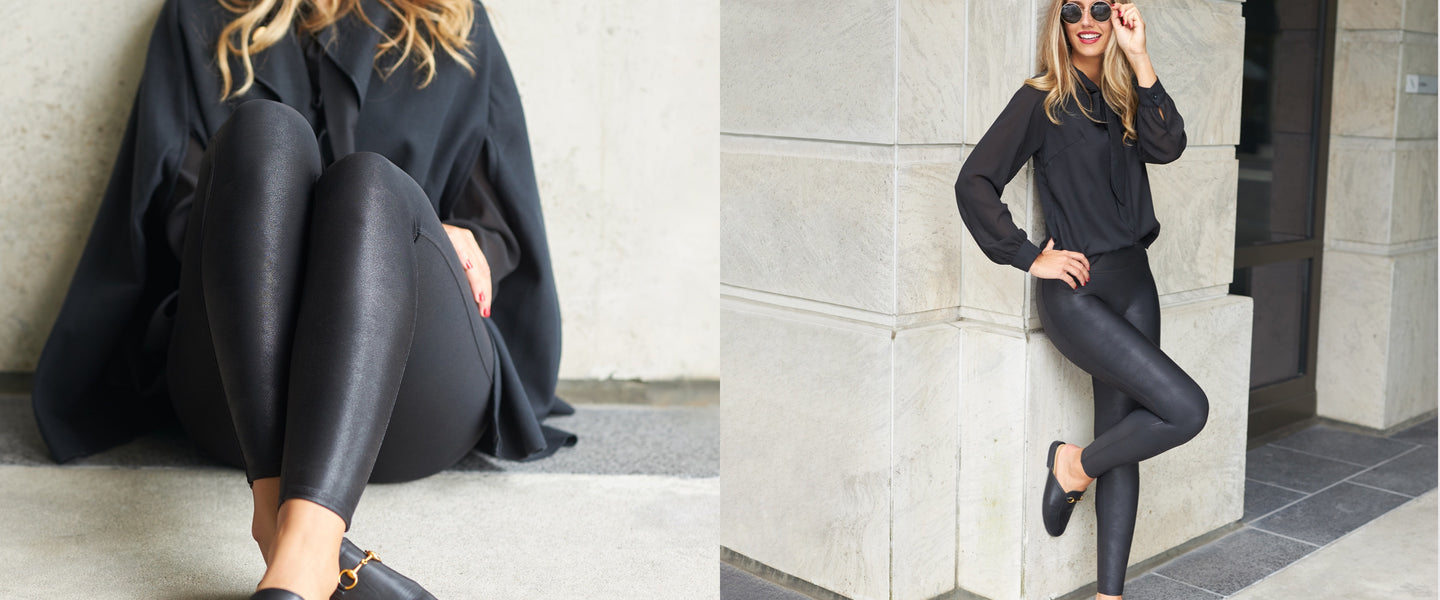 We tried Spanx's faux-leather leggings and they were equal parts supportive  and flexible