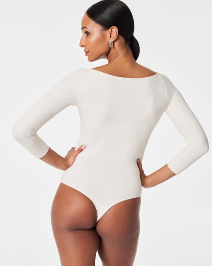 Spanx Suit Yourself Ribbed Crew Neck Short Sleeve Bodysuit at One Hip Mom  Klein TX