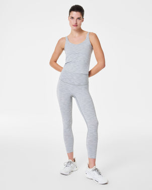 Matty M Women Active Casual Soft Wide-Band Live-in Legging Charcoal Gray  Size L