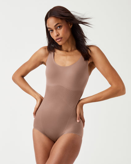 Women's Postpartum Body Shaper Bodysuit With And Butt Lifting Tan