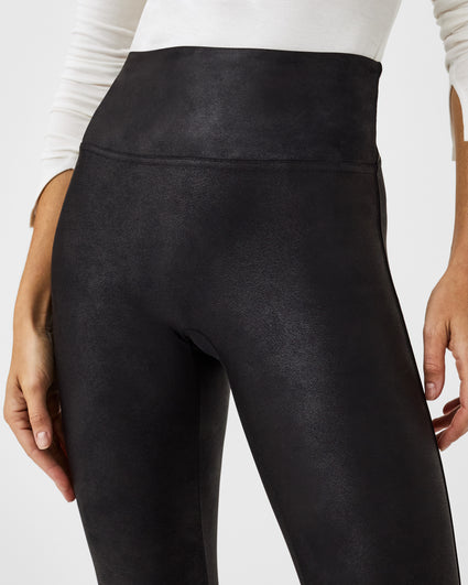 These popular Spanx faux leather leggings are now available with a cozy  fleece lining