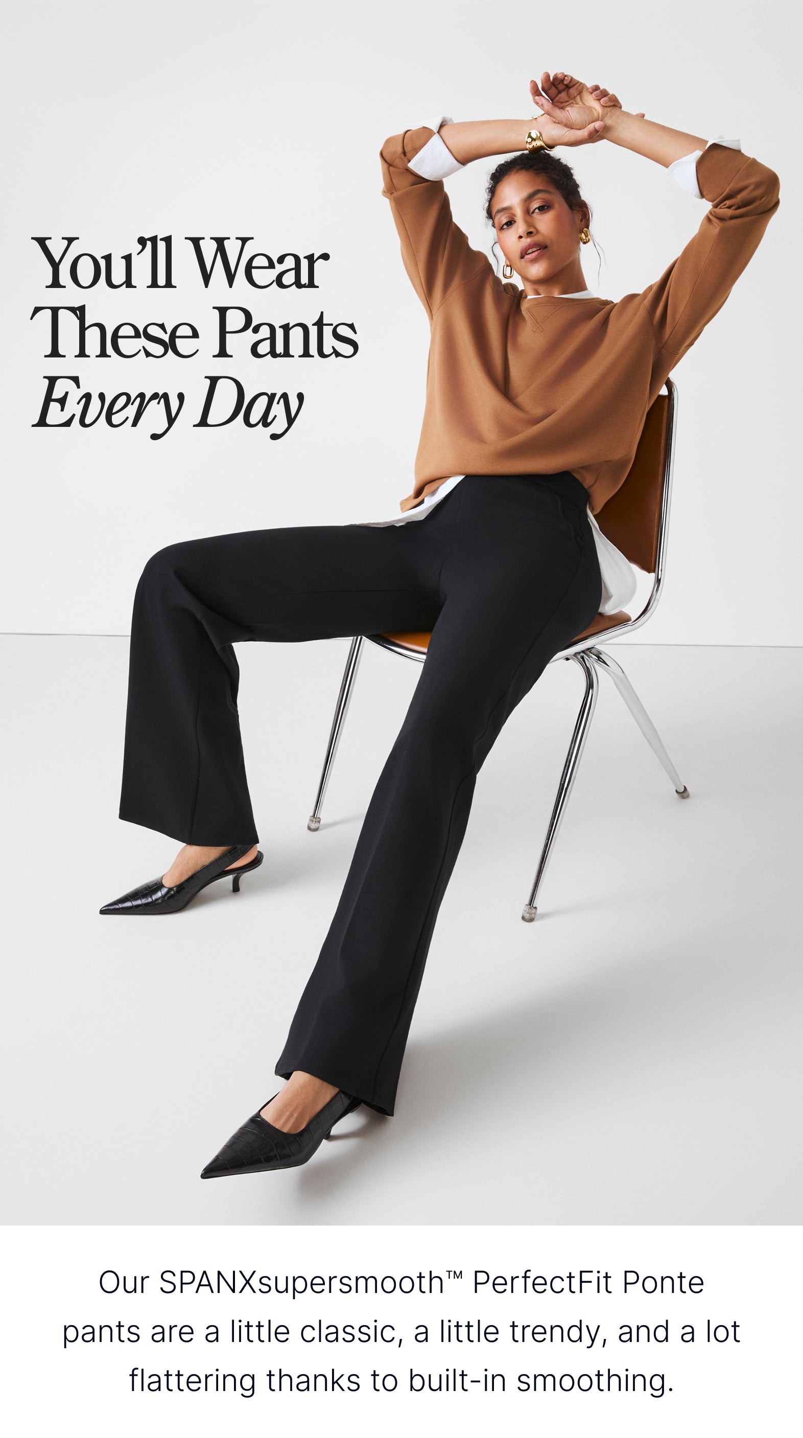 Pantaloni Spanx Flare Ponte Neri, Taglia XL - Nuovi, Modellanti, Vita Alta, #1451