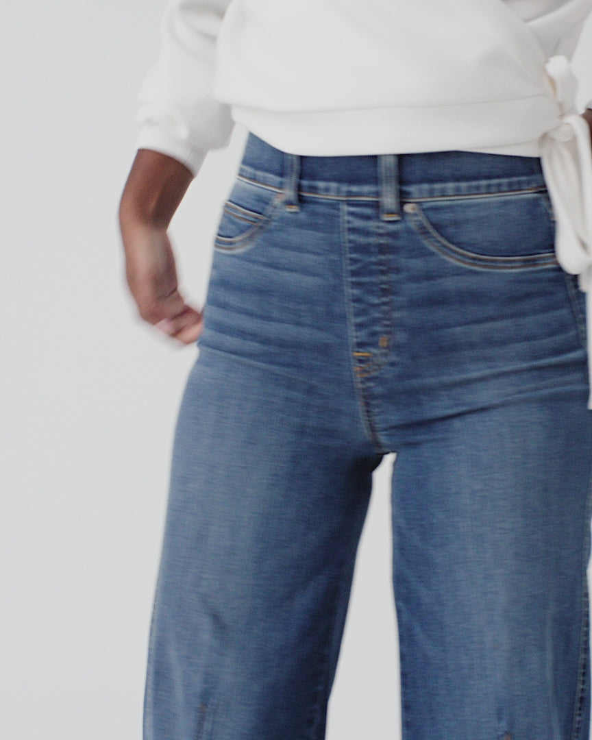 Seamed Front Wide Leg Jeans — Legletic