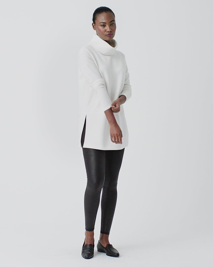 lvatr Women's Sweatshirt Tunic Air Essentials Turtleneck Pullover Winter  Fashion Long Sleeve Top