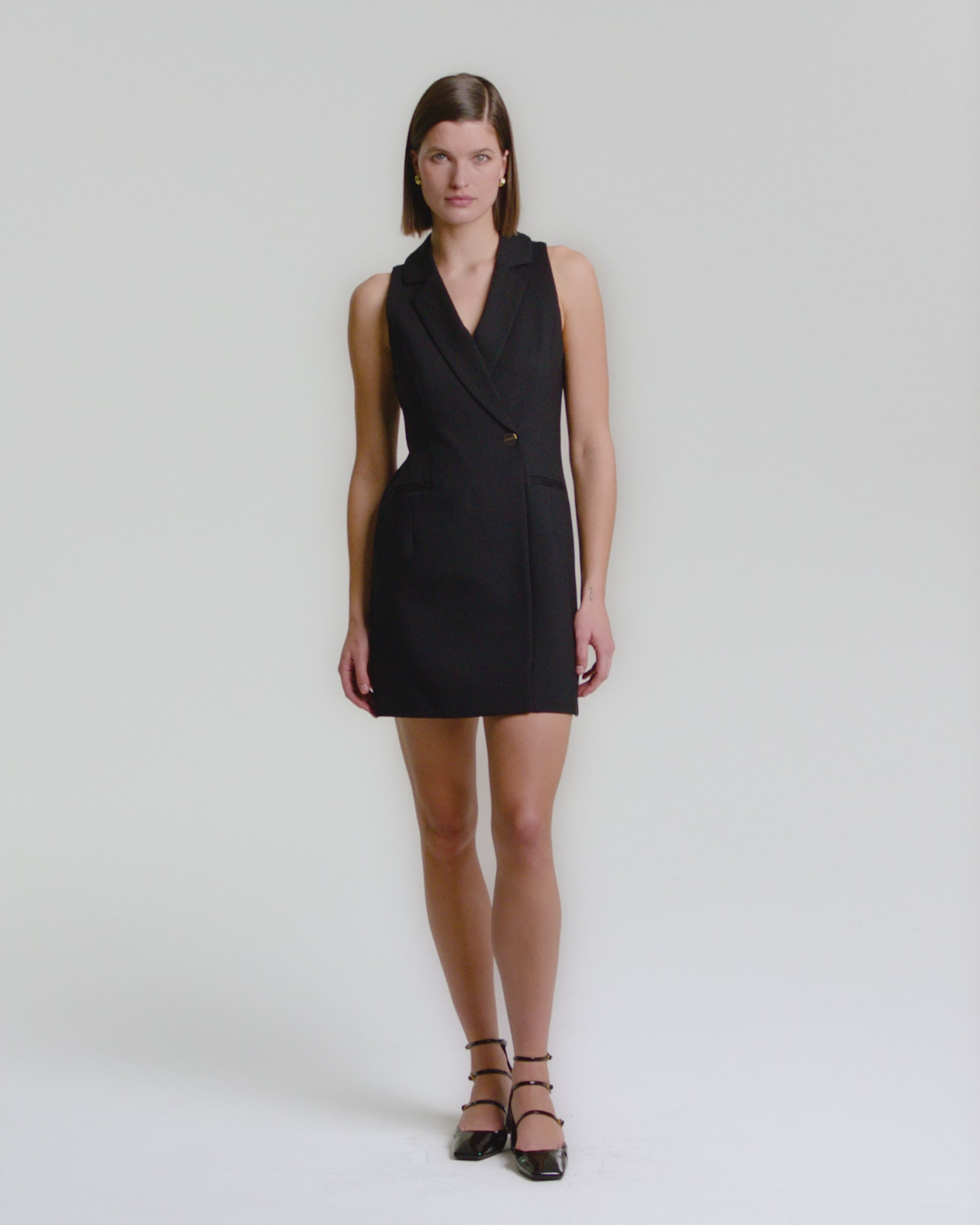 Spanx Women’s Size XS Black Sleeveless Fit & Flare Pocket Dress