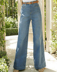 SPANXshape™ EveryWear Wide Leg Jeans, Stonewashed Blue