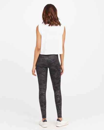 Spanx Look At Me Now Grey Camo Leggings Gray Size L - $35 (48% Off
