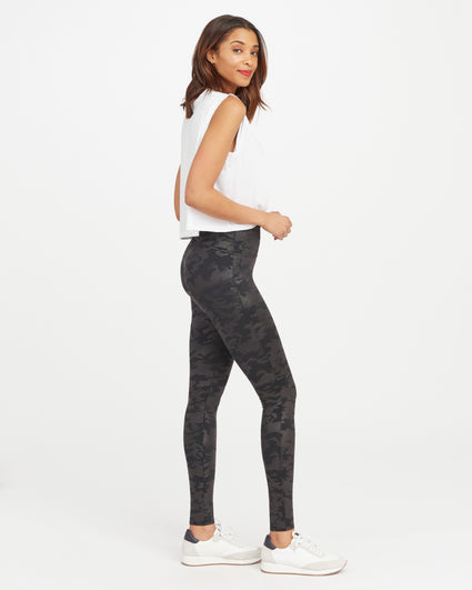 SPANX, Pants & Jumpsuits, Spanx Womens Camo Print Active Leggings 539p  Blueblack Plus Size 1x