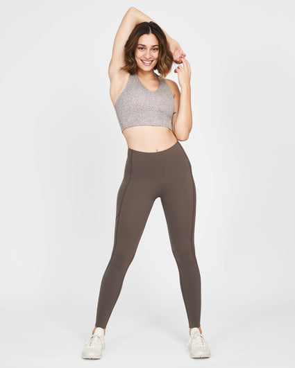 Soft Touch Sculpting Hold 7/8 Leggings Heathered Grey, High-Waisted
