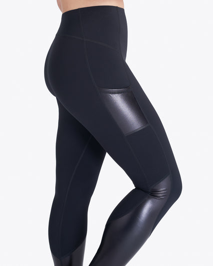 SPANX Solid Black Leggings Size 1X (Plus) - 62% off