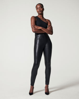 SPANX, Pants & Jumpsuits, Spanx Faux Leather Leggings In Black Size Xltg