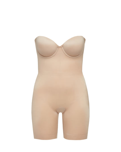 Spanx SUIT YOUR FANCY STRAPLESS CUPPED MID-TIGH