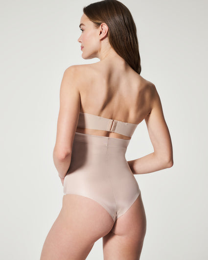 Assets by Spanx Women's All Around Smoothers Thong - Beige L 