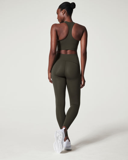 Spanx Leggings Booty Boost Active Cropped Compression 2388 Lapis