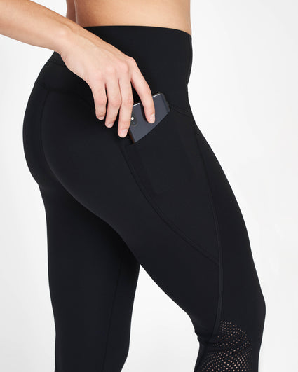 HUE Women's Laser-Printed Jeans Legging Black Indigo Wash S
