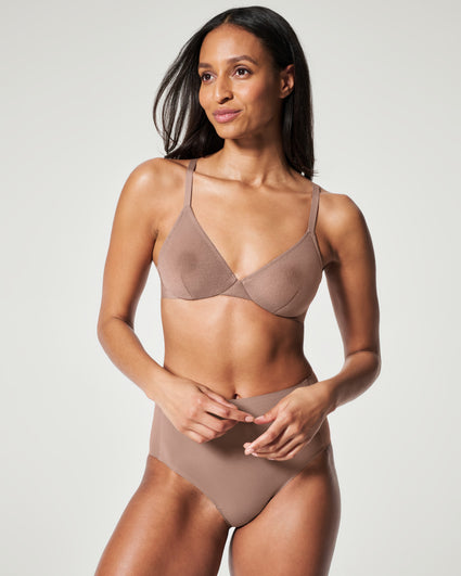 Bralex Nude Shade Bra with Transparent Strap & Wings - Low Cut, Sexy  Lingerie
