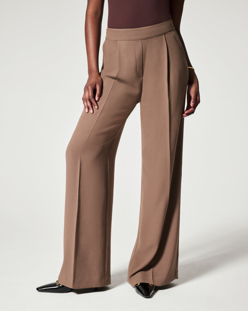 Buy Women Peach Pleated Wide Legged Trousers With Belt  Wide Legged Pants  Online India  FabAlley