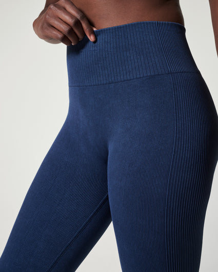 SPANX Seamless Track Stripe Leggings, Graphite, Large at  Women's  Clothing store