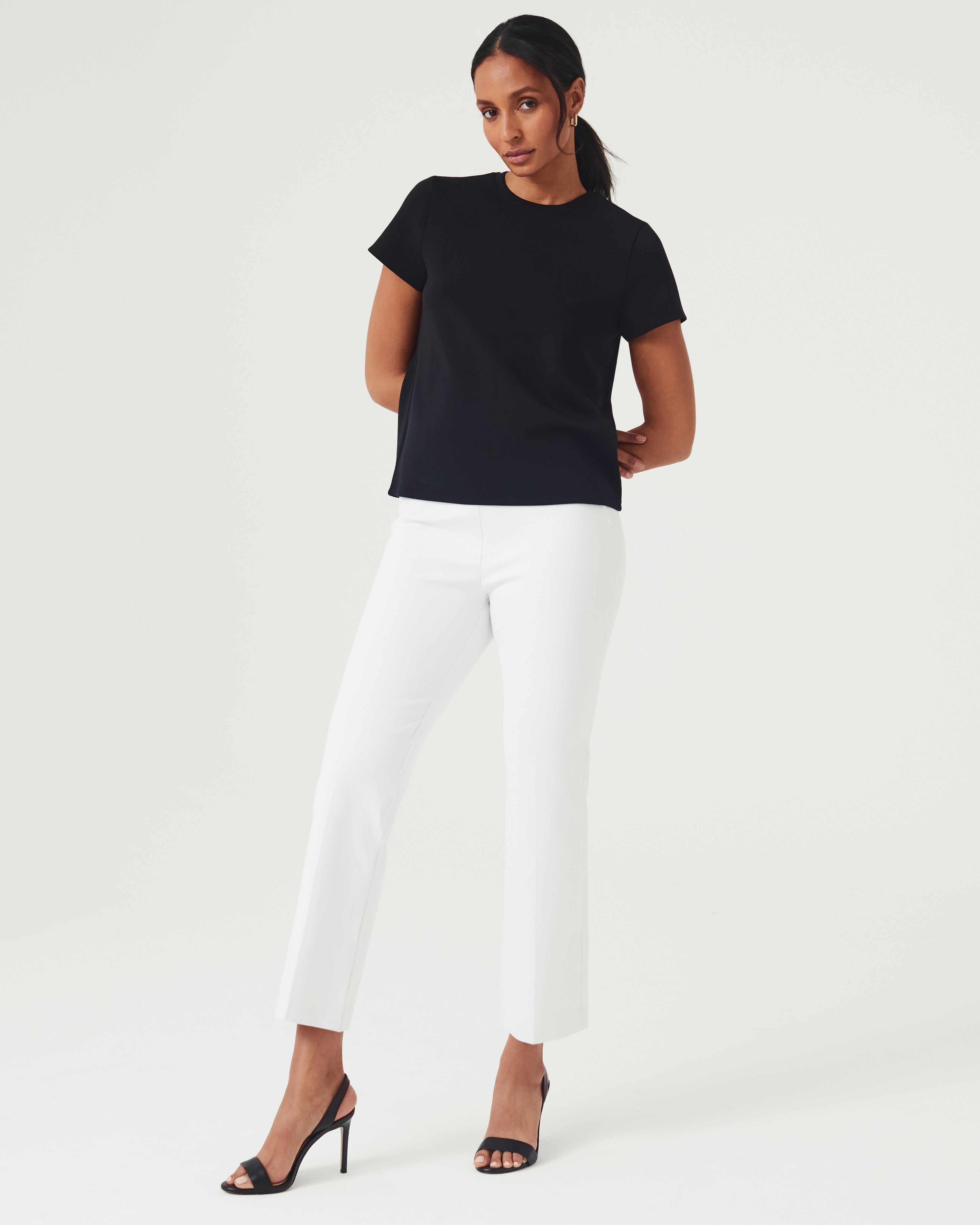 SPANX Perfect Pant Wide Leg in Classic Black | REVOLVE